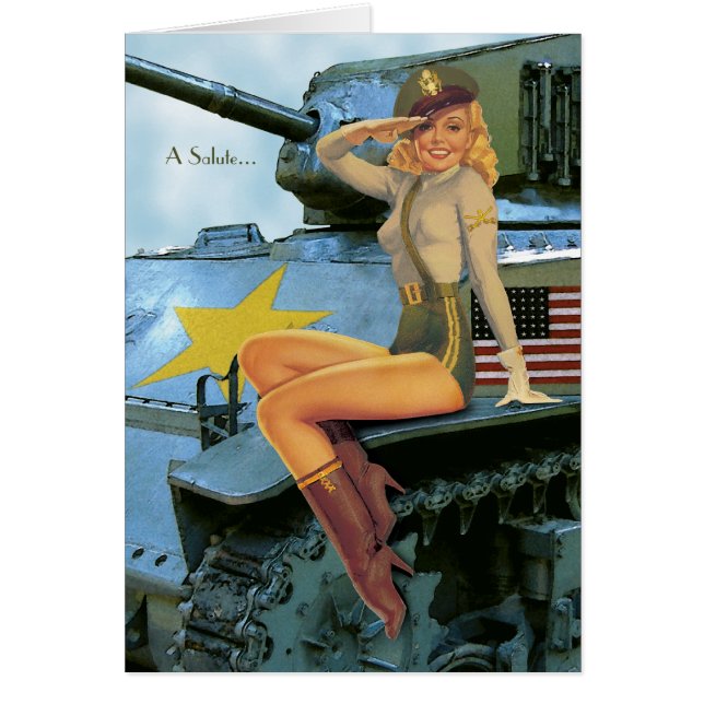 En honnör! hälsningskort (Framsidan)