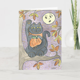 En höst Lycka till-önskan med verse insida Kort