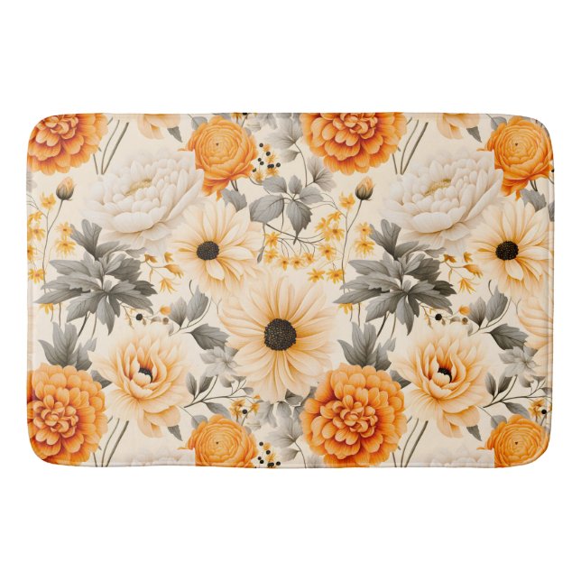 En höstblommig serie design 1 badrumsmatta (Framsidan)