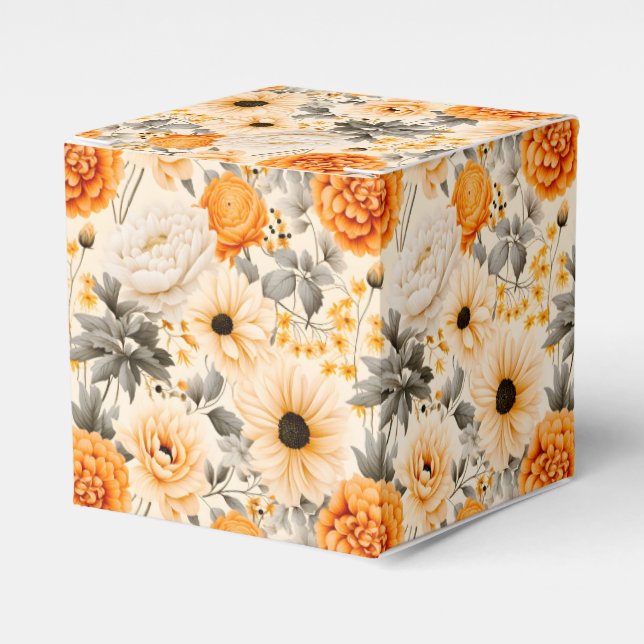 En höstblommig serie design 1 presentaskar (Framsidan Sidan)
