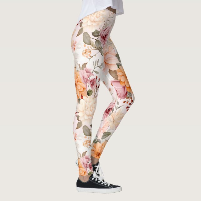 En höstblommig serie design 2 leggings (Höger)