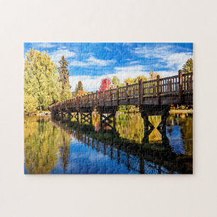 En höstdag i Drake Park i Bend, Oregon Puzzle Pussel