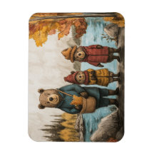 En höstdag med björnfamiljen vid Sjö