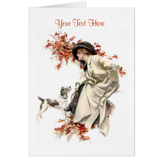 En höstutgång hälsningskort (Framsidan)