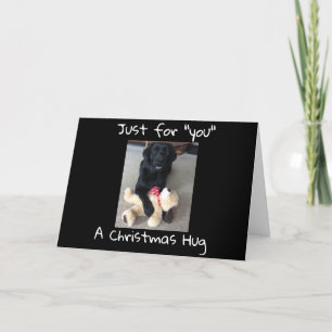 EN "HUG" OCH SEDAN "MISTLETOE" KISS I CHRISTMAS HELGKORT