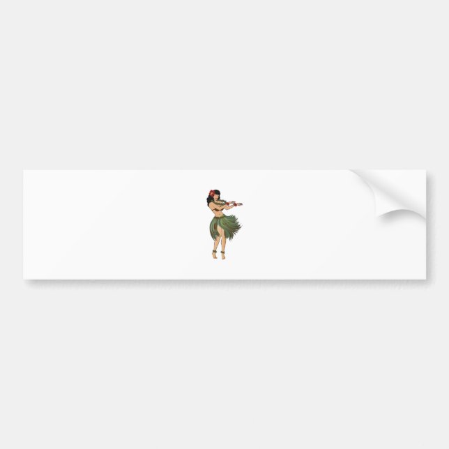 En Hula Girl dansar Bildekal (Framsidan)
