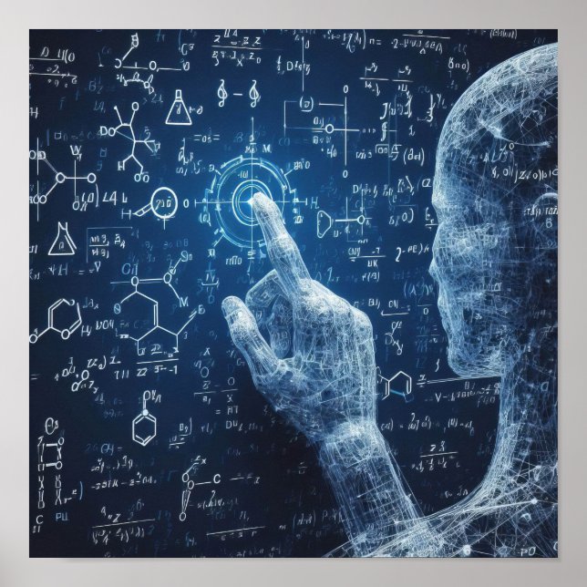 En human interaktion med en datavla poster (Framsidan)