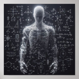 En human oid som läggs ovanpå en data från lakan poster