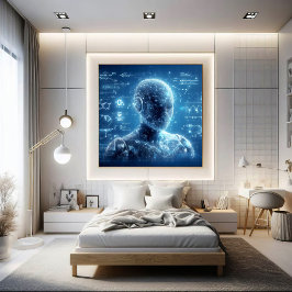 En human oid som läggs ovanpå en data från lakan poster