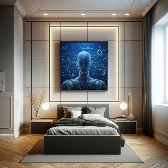 En human oid som läggs ovanpå en data från lakan poster (Skapare uppladdad)