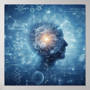 En human oid som läggs ovanpå en data från lakan poster