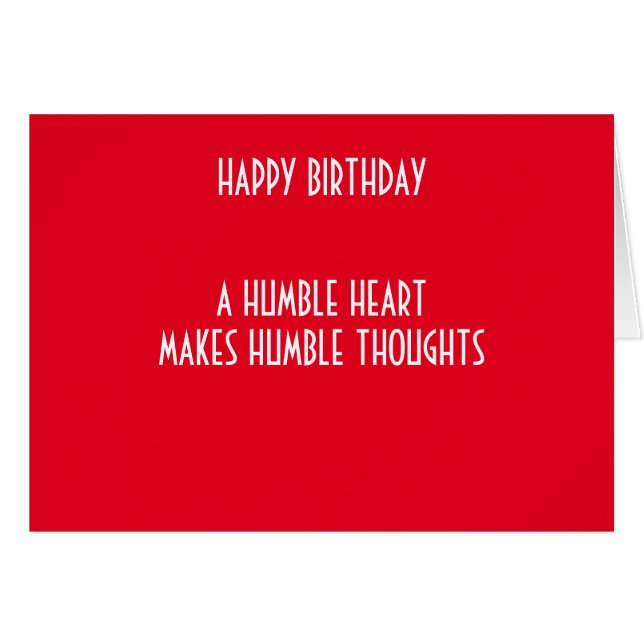 EN HUMBLE HEART HÄLSNINGSKORT (Framsidan Horizontal)