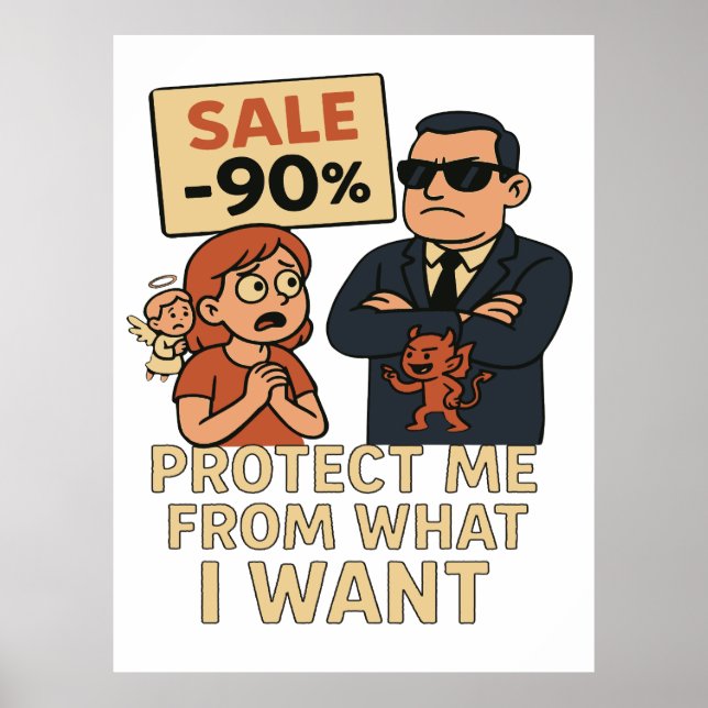 En humoristisk bild tecknad-stil poster (Framsidan)