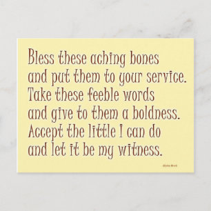 En humoristisk bön vykort