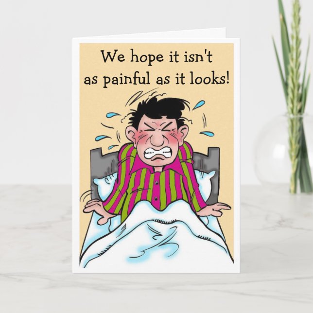 En Humous Get well Card-patient Kort (Framsida)