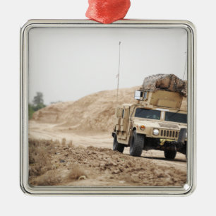 En Humvee förar säkerhet Julgransprydnad Metall
