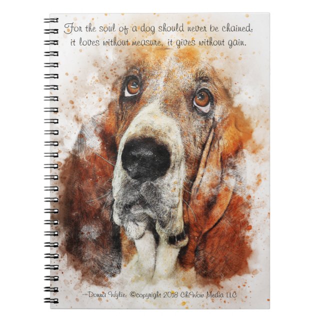 En Hund - Basset Hound Anteckningsbok (Framsidan)