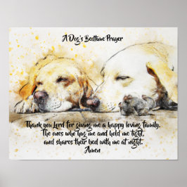 En Hund Bedtime Prayer Poster