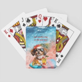 En Hund-dag vid Bassäng Fars dag Casinokort