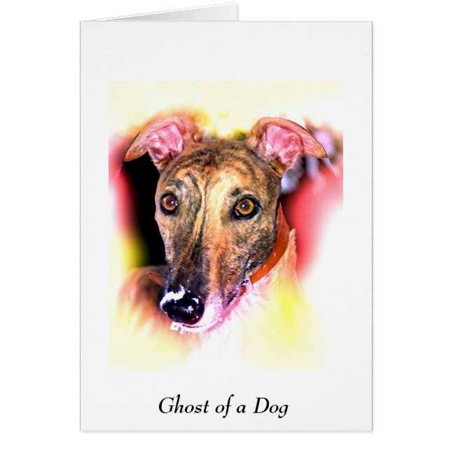 En hund Ghost Hälsningskort (Framsidan)