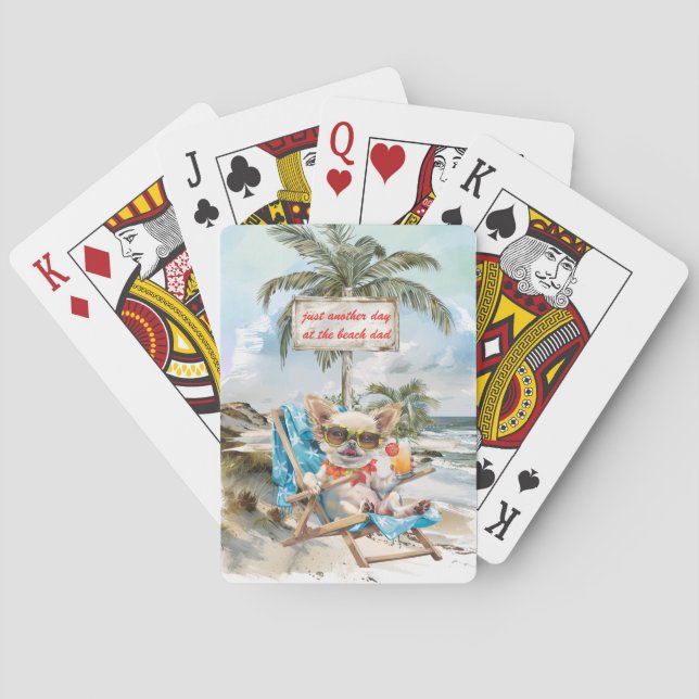 En Hund i Beach Fars dag Casinokort (Baksidan)