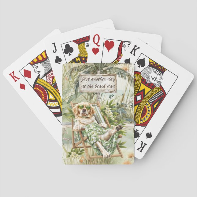 En Hund i Beach Fars dag Casinokort (Baksidan)