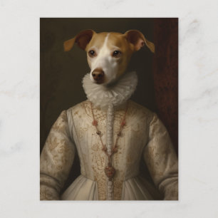 En hund i en renaissance vykort