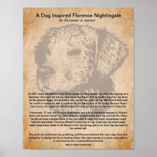 En Hund inspirerad Florence Nightingale som sjuksk Poster