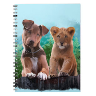 En hund och en lejon anteckningsbok