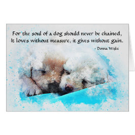 En Hund sjö - valpar Hälsningskort