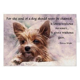 En Hund - Yorkie Hälsningskort