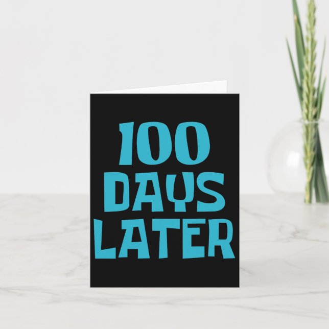 En hundra dagar senare 100-dagarsdagen för skollär kort (Framsida)