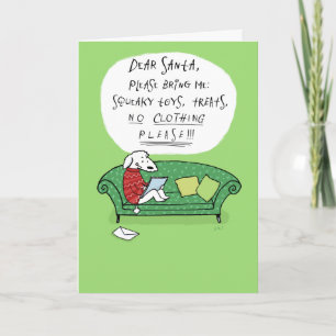 En Hund's Brev to Jultomten Funny Jul Helgkort