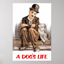 En hunds liv Charlie Chaplin 1918 Klassisk film Poster
