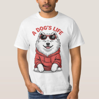 En hunds liv Söt rolig t-shirt present till honom