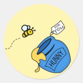 En Hunny av en Sticker Runt Klistermärke