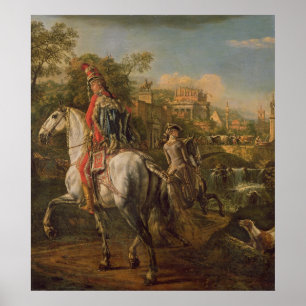 En Hussar på hästryggen, 1773 Poster