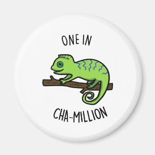 En i Cha-Million Funny Chameleon Pun Magnet