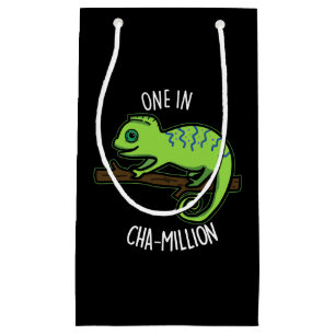 En i Cha-Million Funny Chameleon Pun Mörk BG