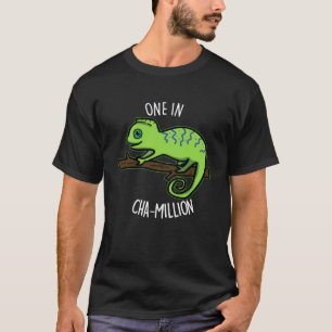 En i Cha-Million Funny Chameleon Pun Mörk BG T Shirt