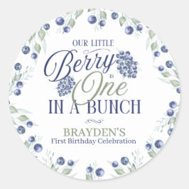 En i en bunt första födelsedag runt klistermärke