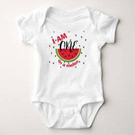 En i en melon 1-års födelsedagsfest t shirt
