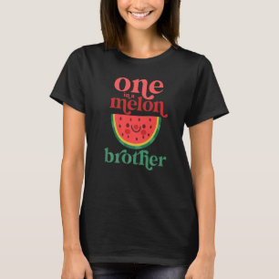 En i en Melon Brother Cute Watermelon Första födse T Shirt