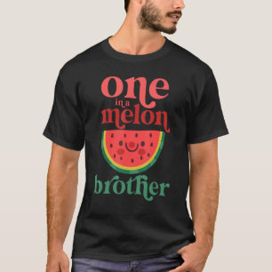En i en Melon Brother Cute Watermelon Första födse T Shirt