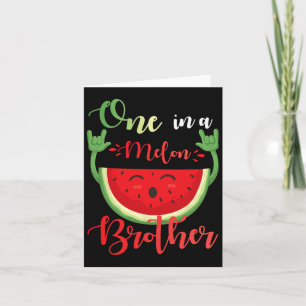 En i en Melon Brother Funny Birthday Matching Fam Kort