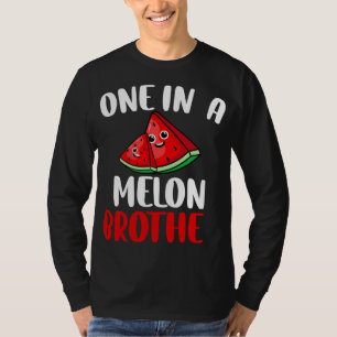 En i en Melon Brother Watermelon Frukt Familj Mat T Shirt