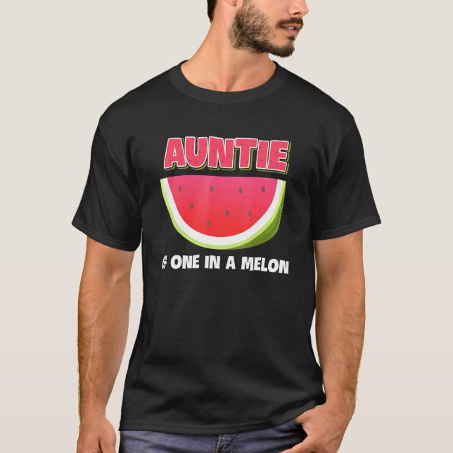 En i en melon-familjens matchande vattenmelo t shirt (Framsida)