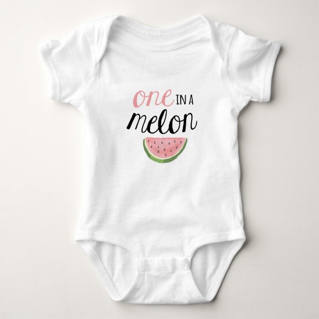 En i en melon, första födelsedagdräkt t shirt (Framsida)