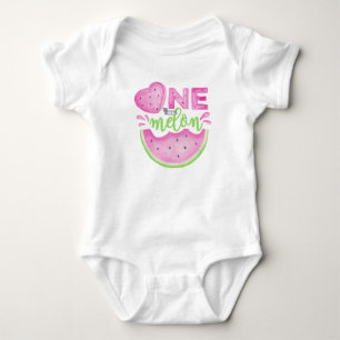 En i en melon Första födelsedagsbaby bodysuit T Shirt