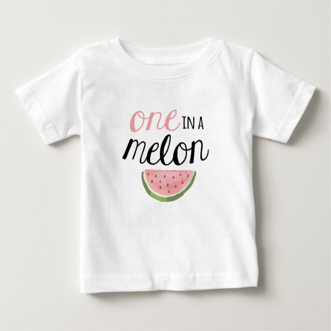 En i en melon, första födelsedagskjorta t shirt (Framsida)